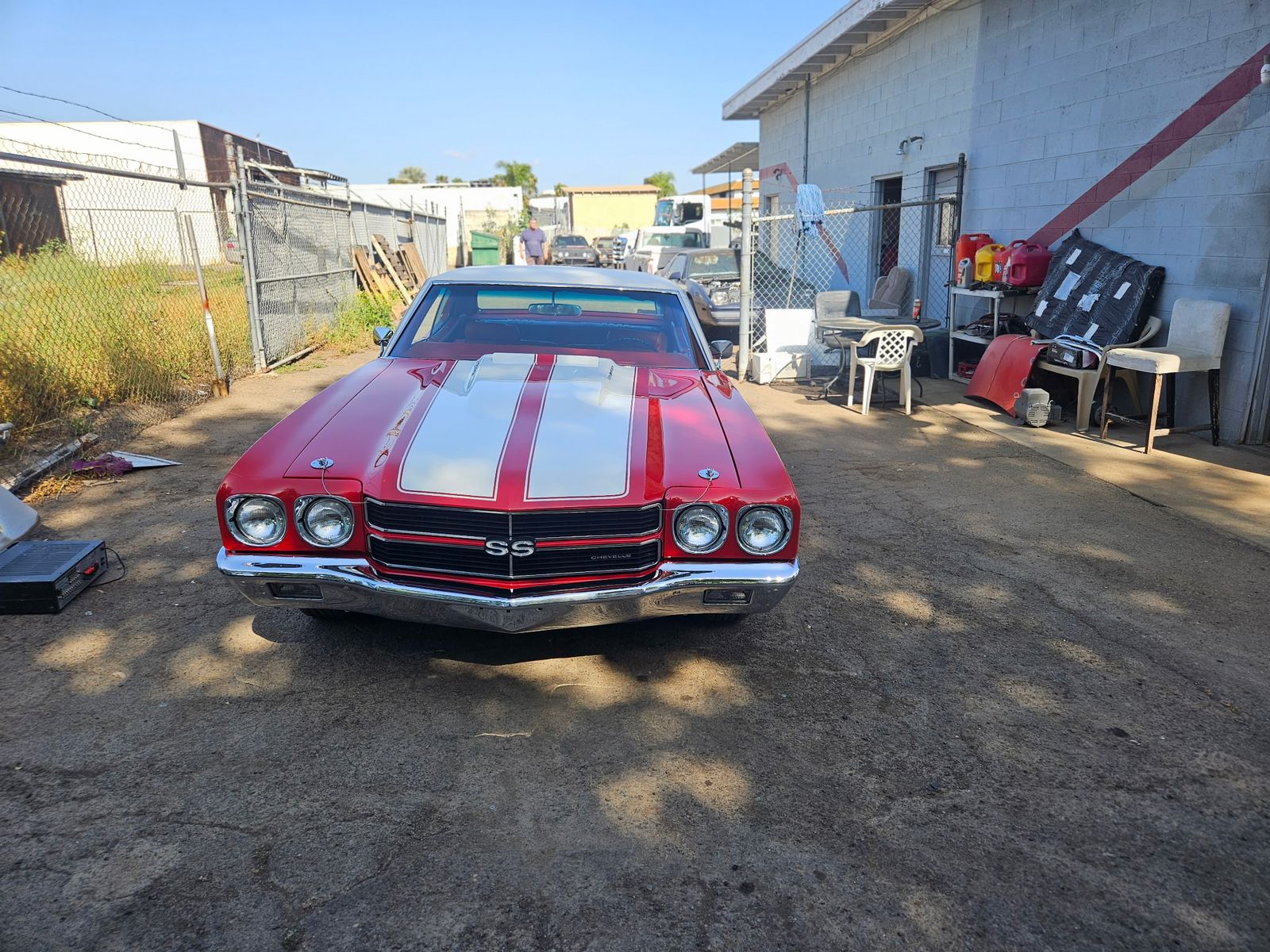 1970 Chevelle SS — Front end, grille and quad headlamps.