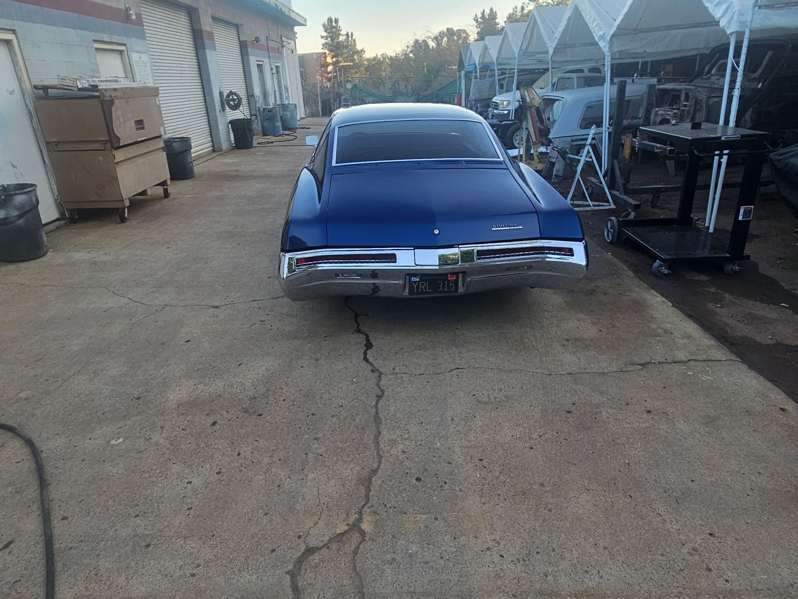 1968 Buick Riviera — Rear, taillamp panel and bumper.