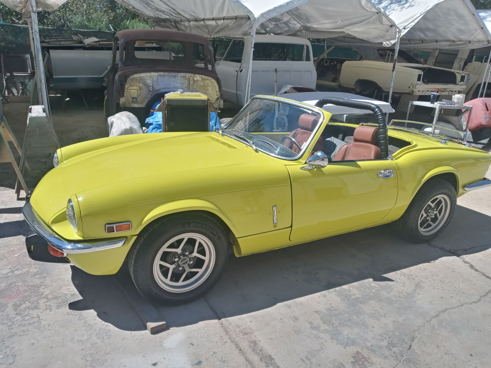 Triumph Spitfire — Profile under the canopy.